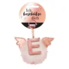 Nici Bag Pendant Plush Pompom Letter E Key Ring