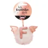 Nici Bag Pendant Plush Pompom Letter F Key Ring