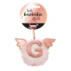 Nici Bag Pendant Plush Pompom Letter G Key Ring -Nici nici bag pendant plush pompom letter g key ring