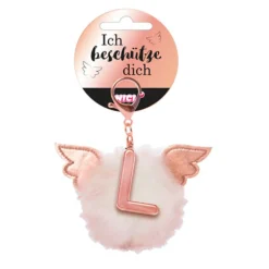 Nici Bag Pendant Plush Pompom Letter L Key Ring