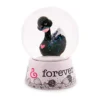 Nici Glitter Globe Swan Black 6.5 Cm