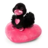 Nici Love Swan Black 10 Cm On Heart Teddy