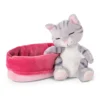 Nici Sleeping Kitties Cat 16 Cm Grey Teddy