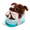 Nici Sleeping Puppies Dog 12 Cm Brown In Blue Green Teddy